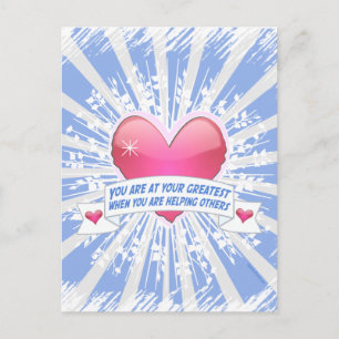 anderen helfen postkarte