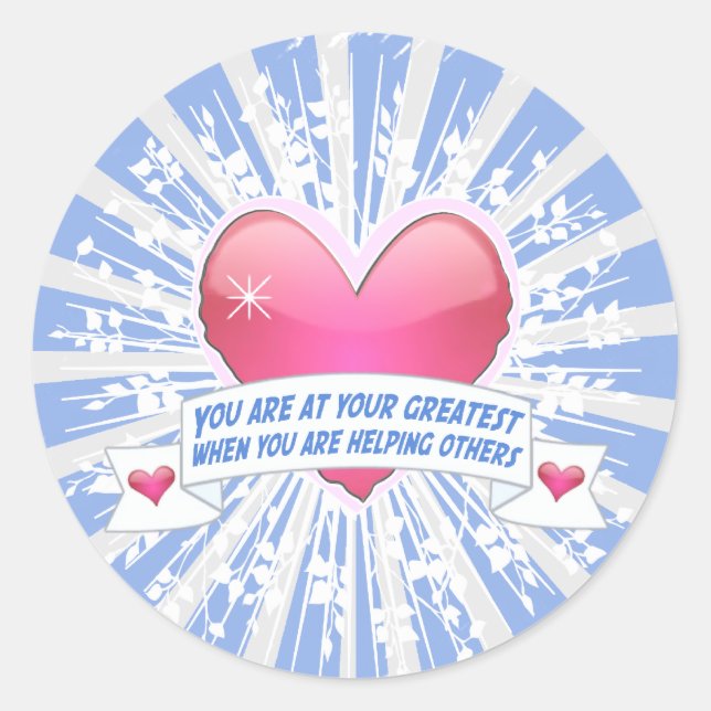 anderen helfen runder aufkleber (Vorderseite)