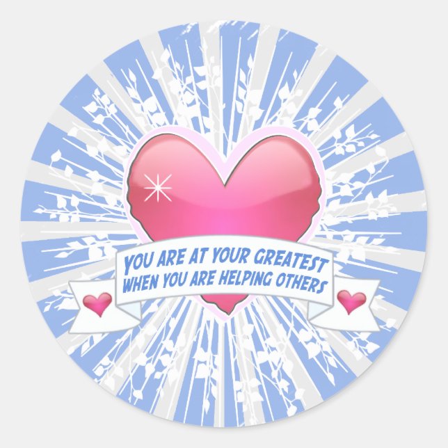 anderen helfen runder aufkleber (Vorderseite)