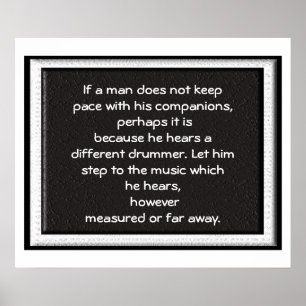 Anderer Drummer - Zitat-Poster Poster