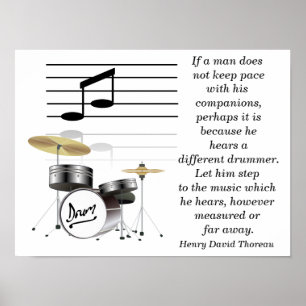 Anderes Zitat - Thoreau-Zitat-Kunstdruck Poster