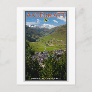 Andermatt, Schweiz Postkarte