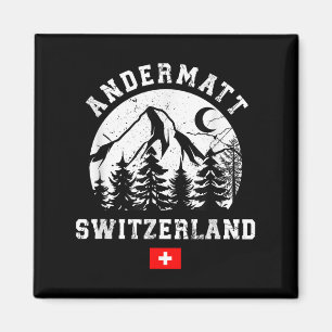 Andermatt Schweiz Skigebiet Alpen Skipass Magnet