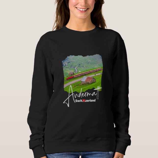 Andermatt Schweiz WanderAndermatt Sweatshirt (Vorderseite)