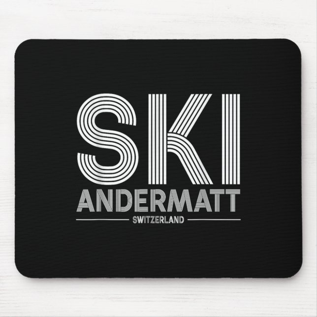 Andermatt Ski Resort Schweizer Alpen Skifahren Sch Mousepad (Vorne)