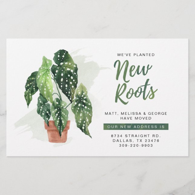 Ändern der Ankündigungskarte für die Adressenversc Briefpapier (Vorderseite)