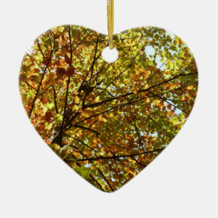 Ändern der Farbe von Ahornbaum Grün und Gold Keramik Ornament