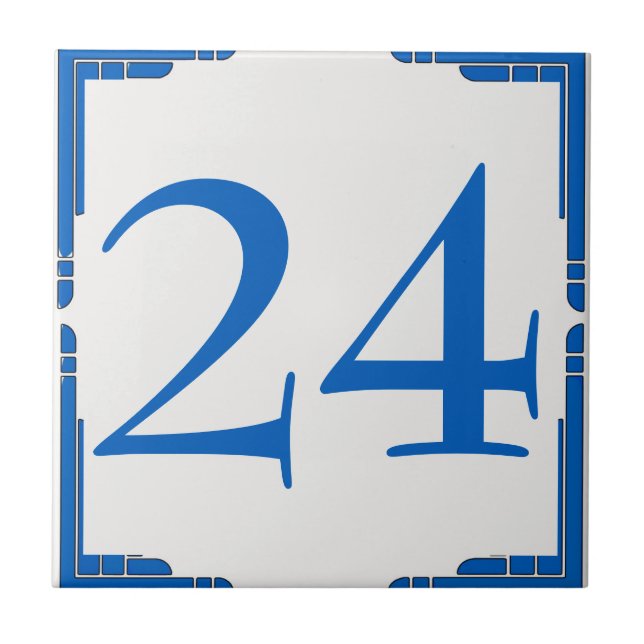 Ändern der Hausnummer, blau Fliese (Vorderseite)
