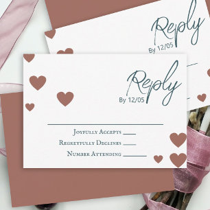 Ändern der Herzfarben, Terrakotta, Aquamarine Hoch Hinweiskarte