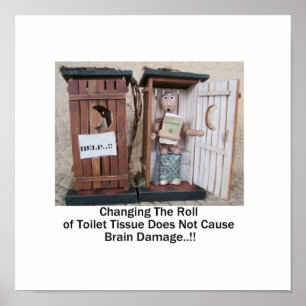 Ändern der Rolle des Toiletten-Gewebes Poster