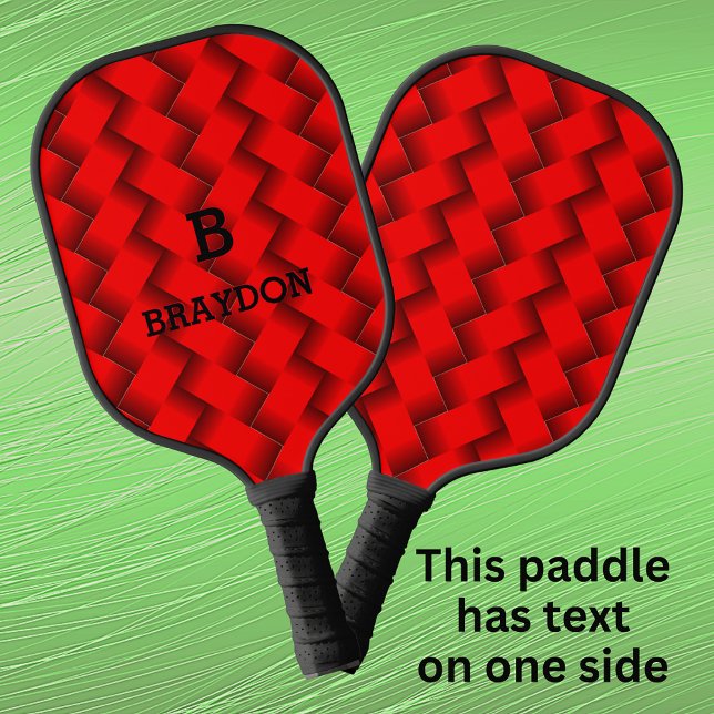 Ändern der ursprünglichen Namen Red Woven Textur h Pickleball Schläger (Von Creator hochgeladen)