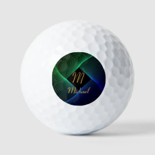 Ändern des anfänglichen geometrischen grünen blaue golfball