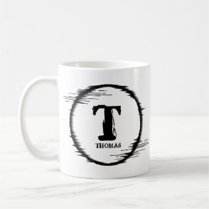 Ändern des anfänglichen Namensaustauschs Q R S T Kaffeetasse