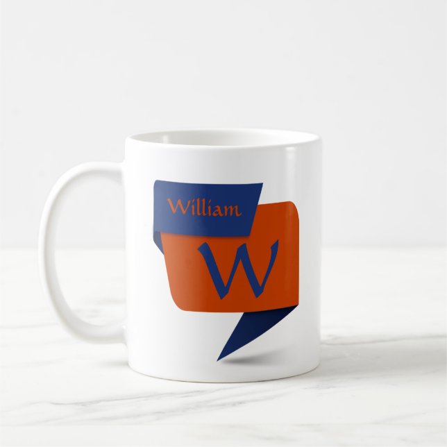 Ändern des Anfangsnamens Blue Orange hinzufügen -  Kaffeetasse (Links)