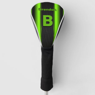 Ändern des Anfangsnamens Grün und Schwarze Streife Golf Headcover