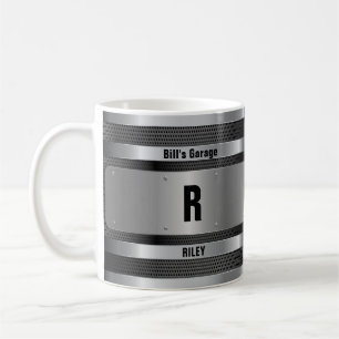 Ändern des Anfangsnamens O P Q R S T Metal-Abzeich Kaffeetasse