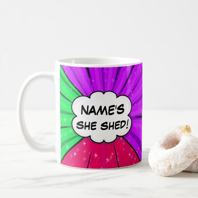Ändern des Comic-Stils für alle Texthinzufügen Kaffeetasse (Mit Donut)