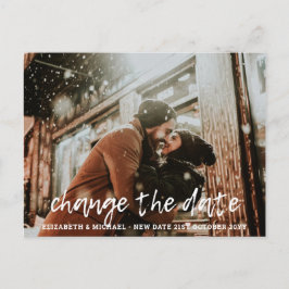ÄNDERN DES DATENPLANS Letter BUDGET Foto Wedding Postkarte