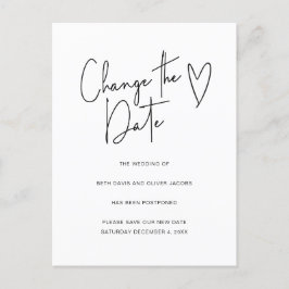 Ändern des Datums Änderung der Pläne Einfache Einl Ankündigungspostkarte