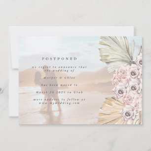 Ändern des Datums Bohemische Pampas verschoben das Save The Date