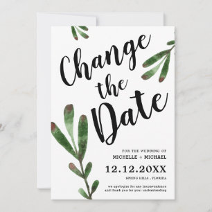 Ändern des Datums der Hochzeit Save The Date