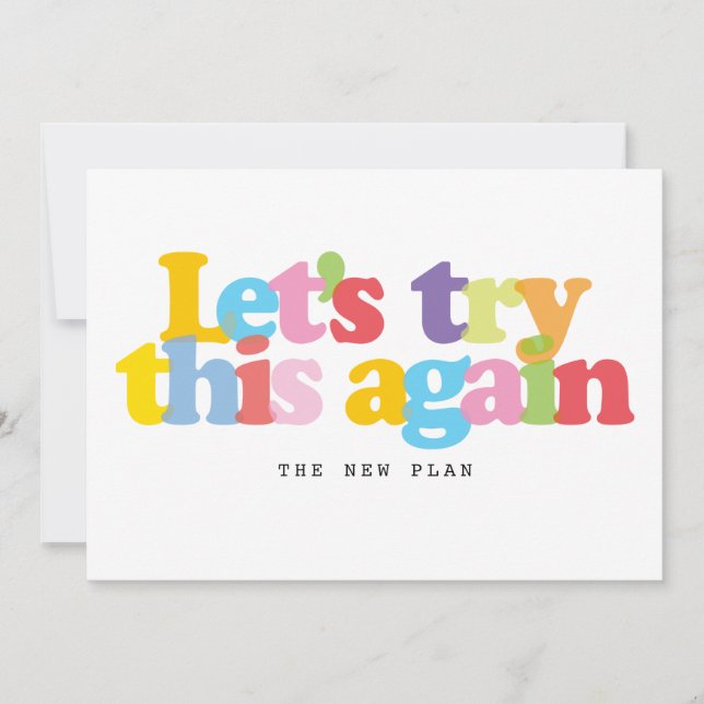 Ändern des Datums des abgesetzten Stornierungserei Einladung (Vorderseite)