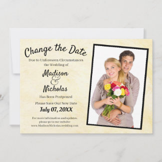 Ändern des Datums Hinzufügen von Foto Hochzeitsbei Save The Date