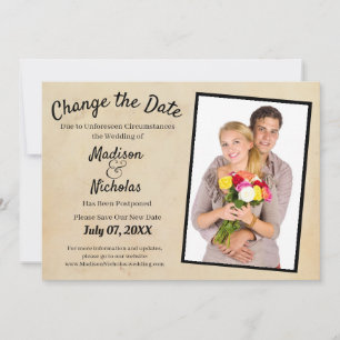 Ändern des Datums Hinzufügen von Foto Hochzeitsbra Save The Date