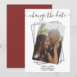 Ändern des Datums, in dem das Foto Hochzeitskarte Save The Date