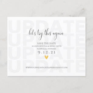 Ändern des Datums Save the Date Ankündigungspostkarte