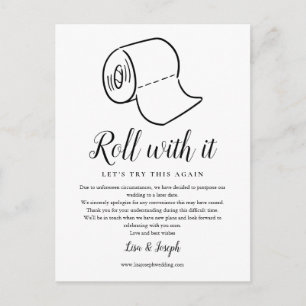 Ändern des Datums Zurückgestellt Storniertes Foto Postkarte