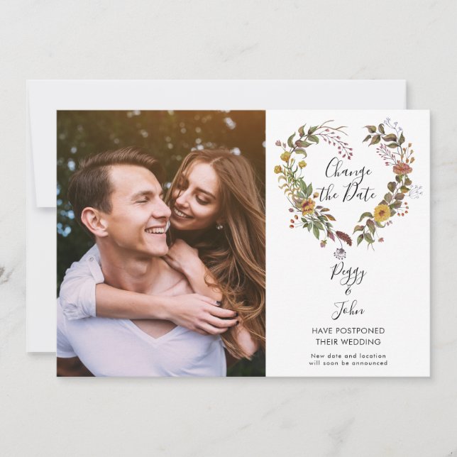 Ändern des Fotos "Zurückgestellt" Save The Date (Vorderseite)