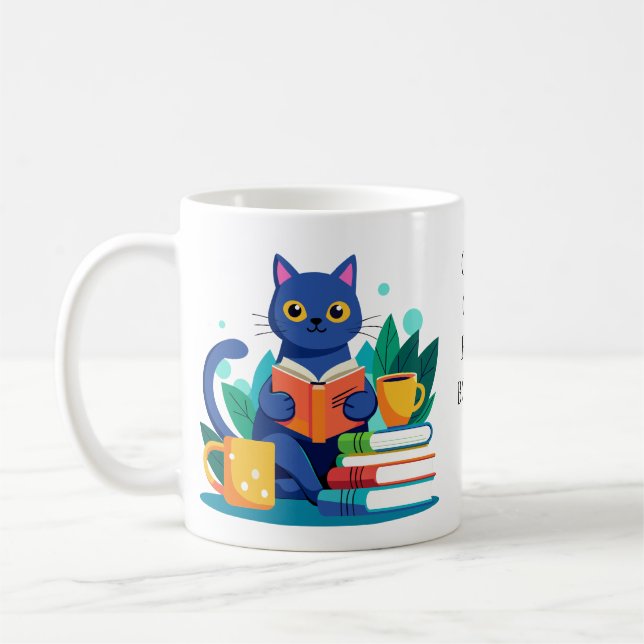 Ändern des Namens Coole Katzen als Lesebücher anpa Kaffeetasse (Links)