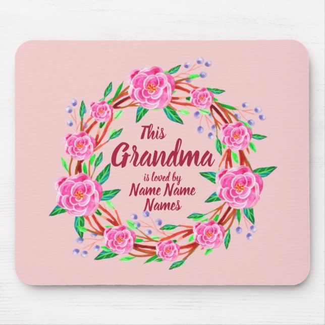 Ändern Großmutter Name Liebe Großkinder Mousepad (Vorne)