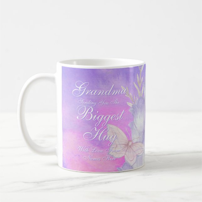 Ändern Sie ALLE TEXT Großer Umarmung senden für Ma Kaffeetasse (Links)
