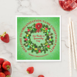 Ändern Sie ALLE Text Organisation Weihnachten Mitt Serviette