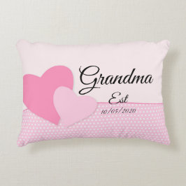 Ändern Sie alle Texte, Oma, Großmutter Baby Pink Dekokissen