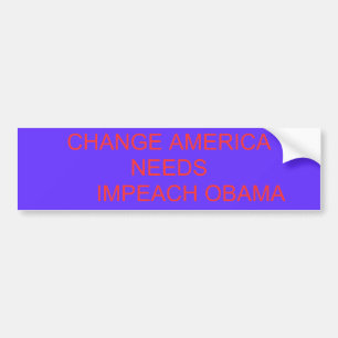 ÄNDERN SIE AMERIKA-BEDARF ANKLAGEN OBAMA AUTOAUFKLEBER
