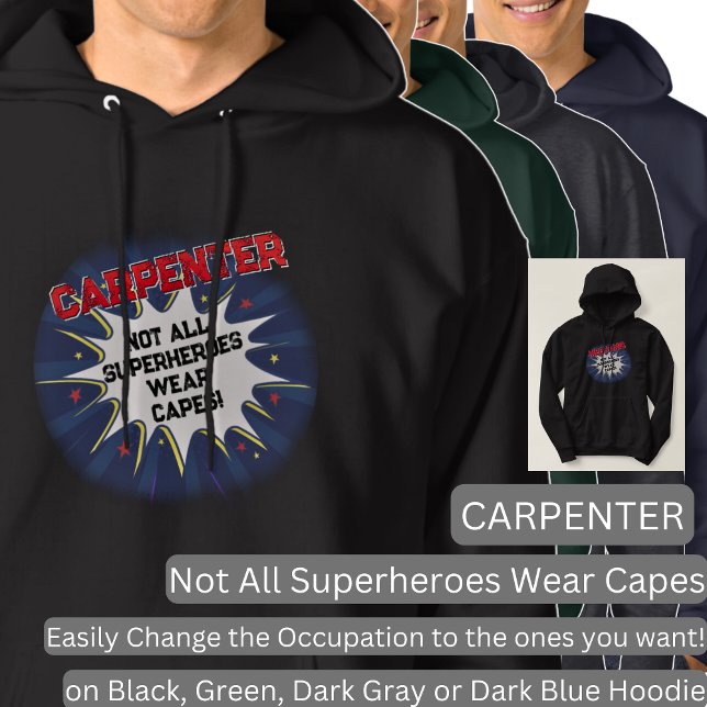 Ändern Sie beliebigen Text, CARPENTER - nicht alle Hoodie (Von Creator hochgeladen)