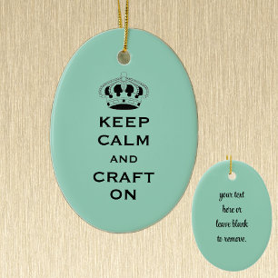 Ändern Sie CRAFT, Behalt Ruhe, Light Aquamarin Kee Keramik Ornament