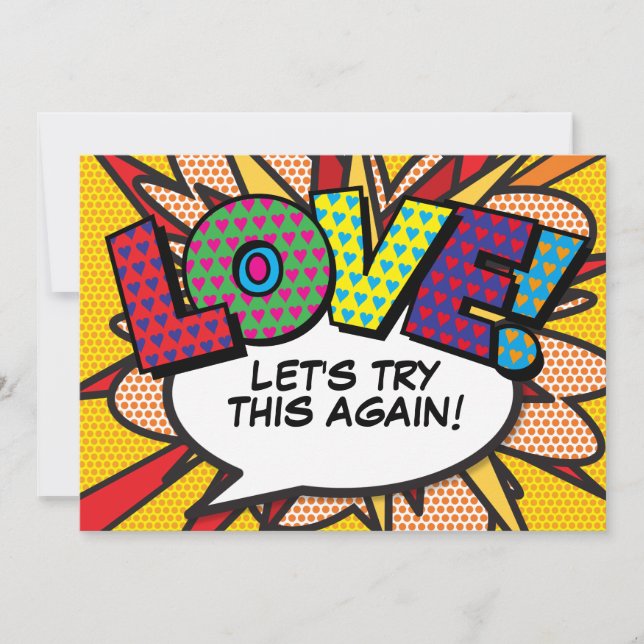 Ändern Sie das Date Comic Book Modern Fun Save The Date (Vorderseite)