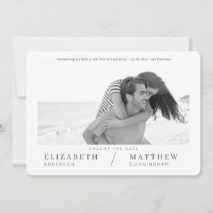 Ändern Sie das Date Simple Chic Custom Foto Weddin Save The Date