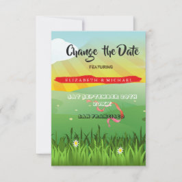 Ändern Sie das Date Wedding Blume Music Festival Save The Date