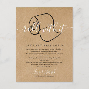 Ändern Sie das Datum, an dem das rustikale Foto zu Postkarte