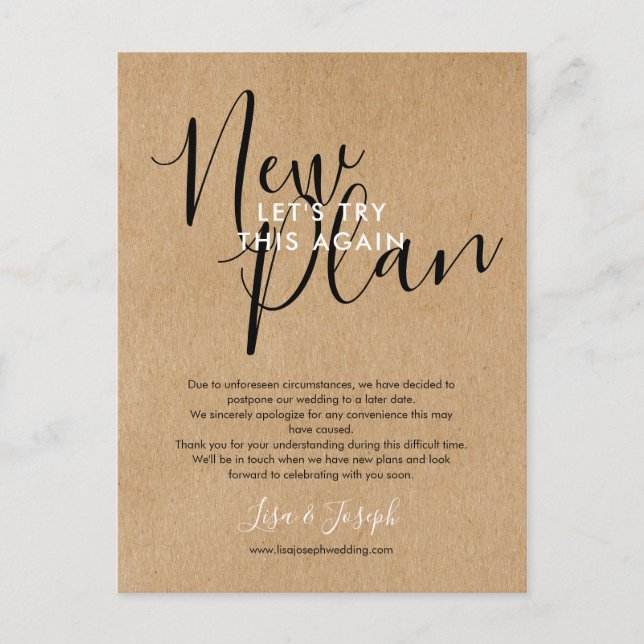 Ändern Sie das Datum, an dem das rustikale Foto zu Postkarte (Vorderseite)