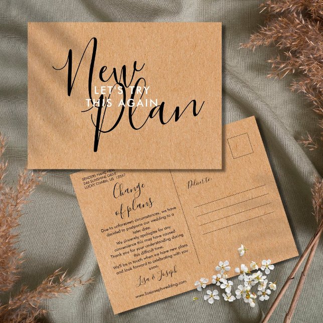 Ändern Sie das Datum, an dem das stornierte Ereign Postkarte (Von Creator hochgeladen)