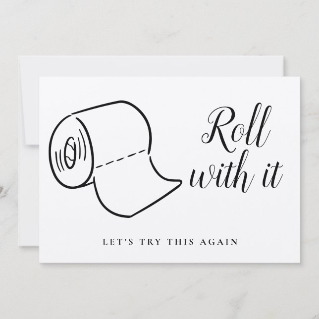 Ändern Sie das Datum, an dem das stornierte Ereign Save The Date (Vorderseite)