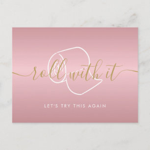 Ändern Sie das Datum, an dem die Chic-Rose zurückg Postkarte