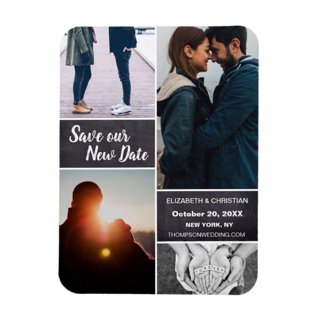 Ändern Sie das Datum, an dem unser neues Date Wedd Magnet (Vertikal)