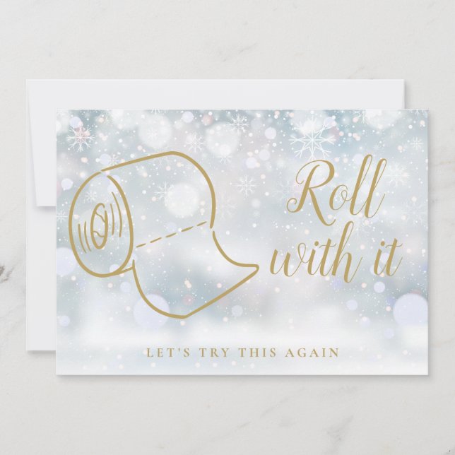 Ändern Sie das Datum, an dem Update Winter abgebro Save The Date (Vorderseite)